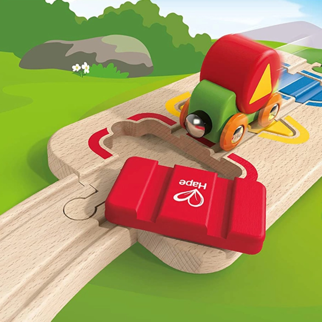 Color & Shape Sorting Track 顏色與形狀分類軌道木製火車