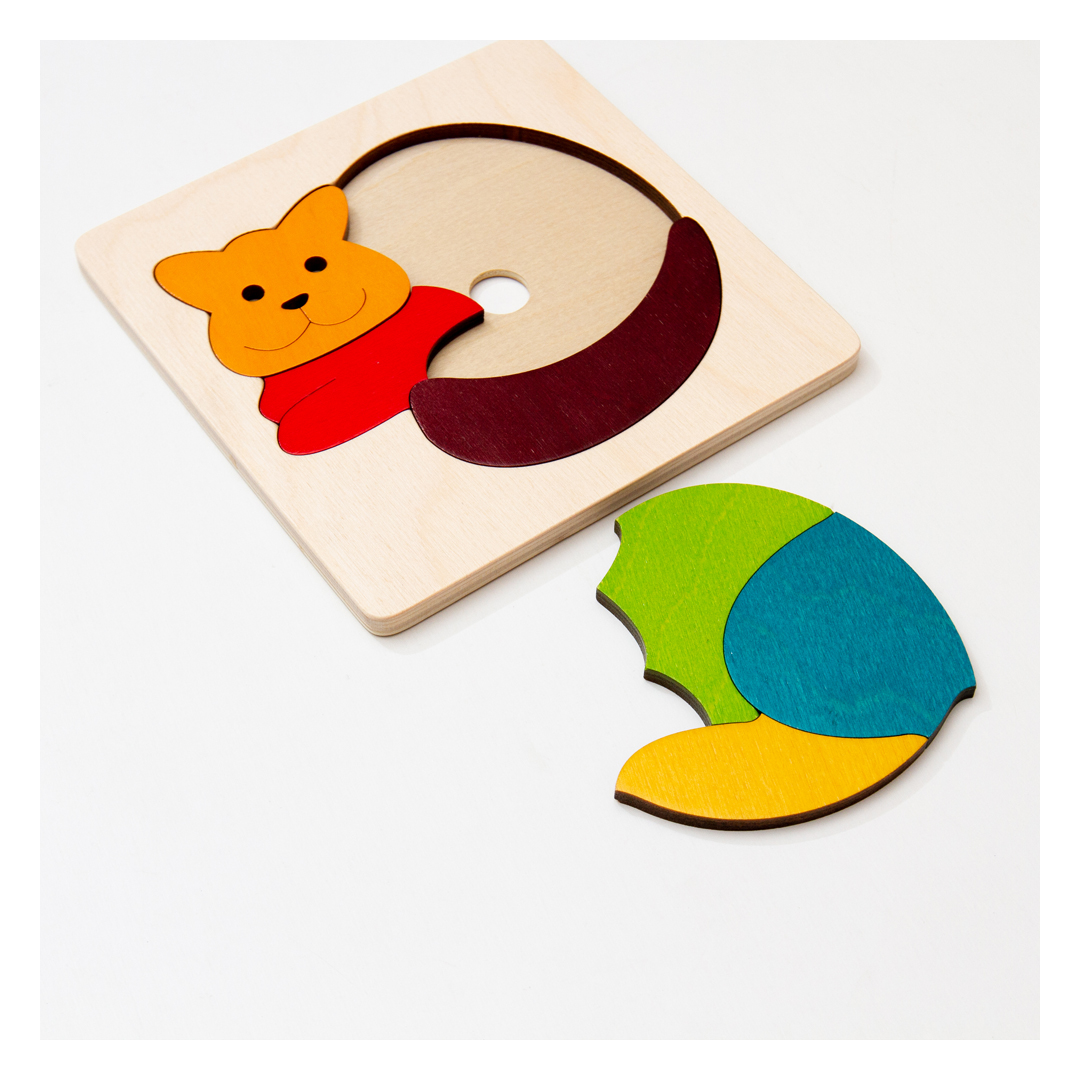 Rainbow Frog Wooden Puzzle 彩虹青蛙木製拼圖