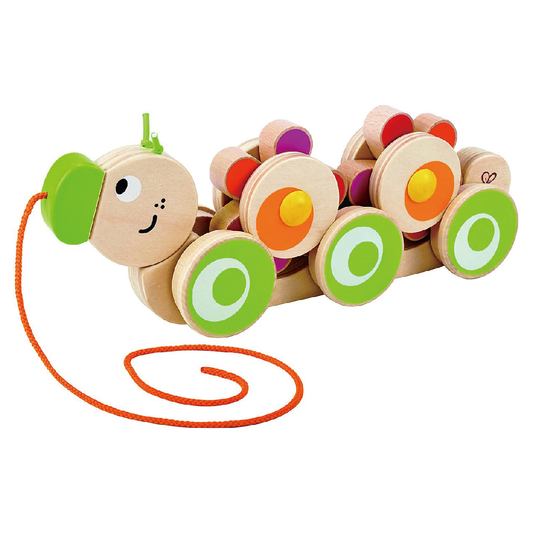 Walk-A-Long Caterpillar 行走毛毛蟲木製拉動玩具