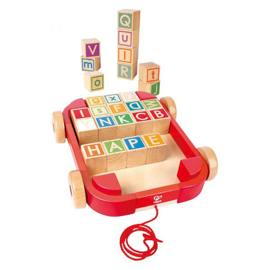 Pull-along Cart with Stacking Blocks 字母積木拉動玩具車