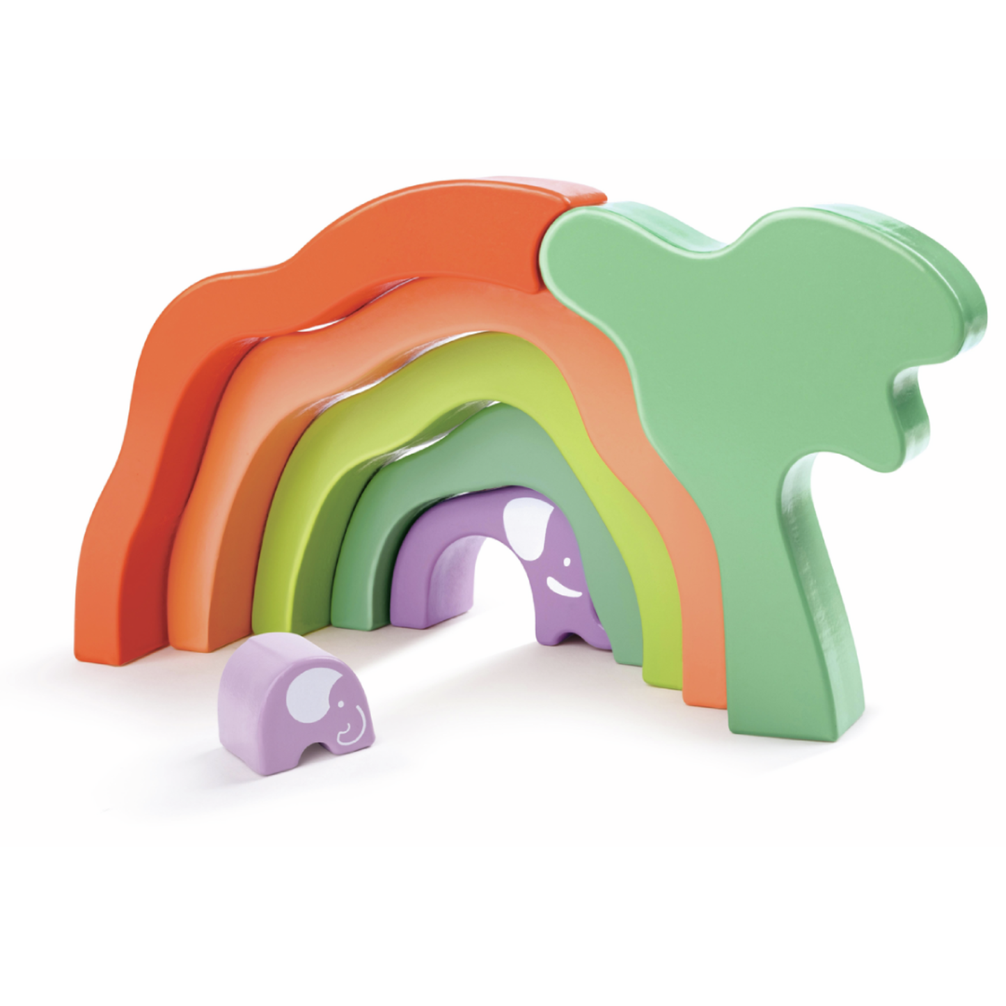 Safari Elephant Stacking Blocks 大象疊疊樂木製積木