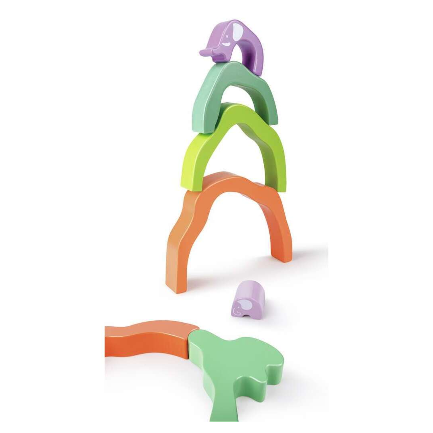 Safari Elephant Stacking Blocks 大象疊疊樂木製積木