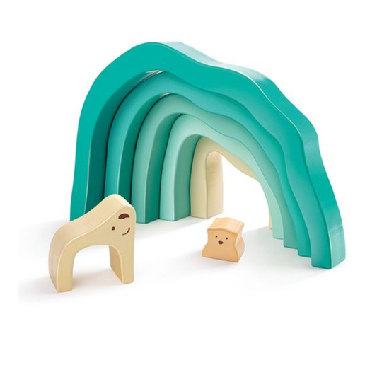 Arctic Polar Bear Stacking Blocks 木製北極熊積木