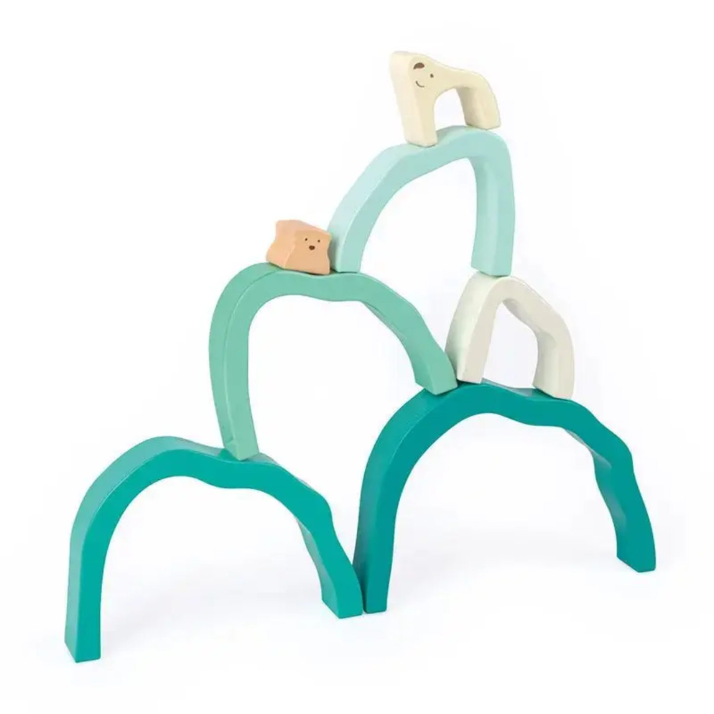 Arctic Polar Bear Stacking Blocks 木製北極熊積木