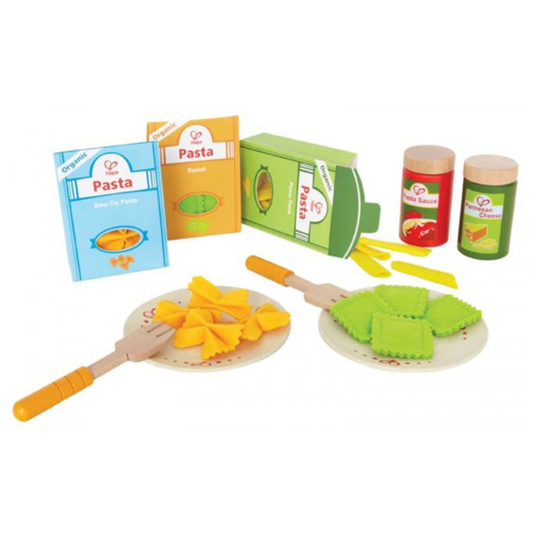 Pasta Wooden Play Kitchen Food Set 木製玩具廚房義大利麵配件