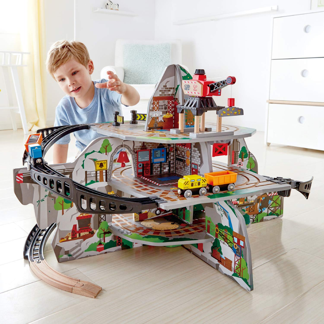 Mega Mountain Mine 木製鐵路玩具組