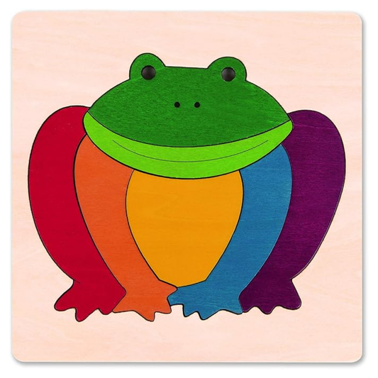 Rainbow Frog Wooden Puzzle 彩虹青蛙木製拼圖
