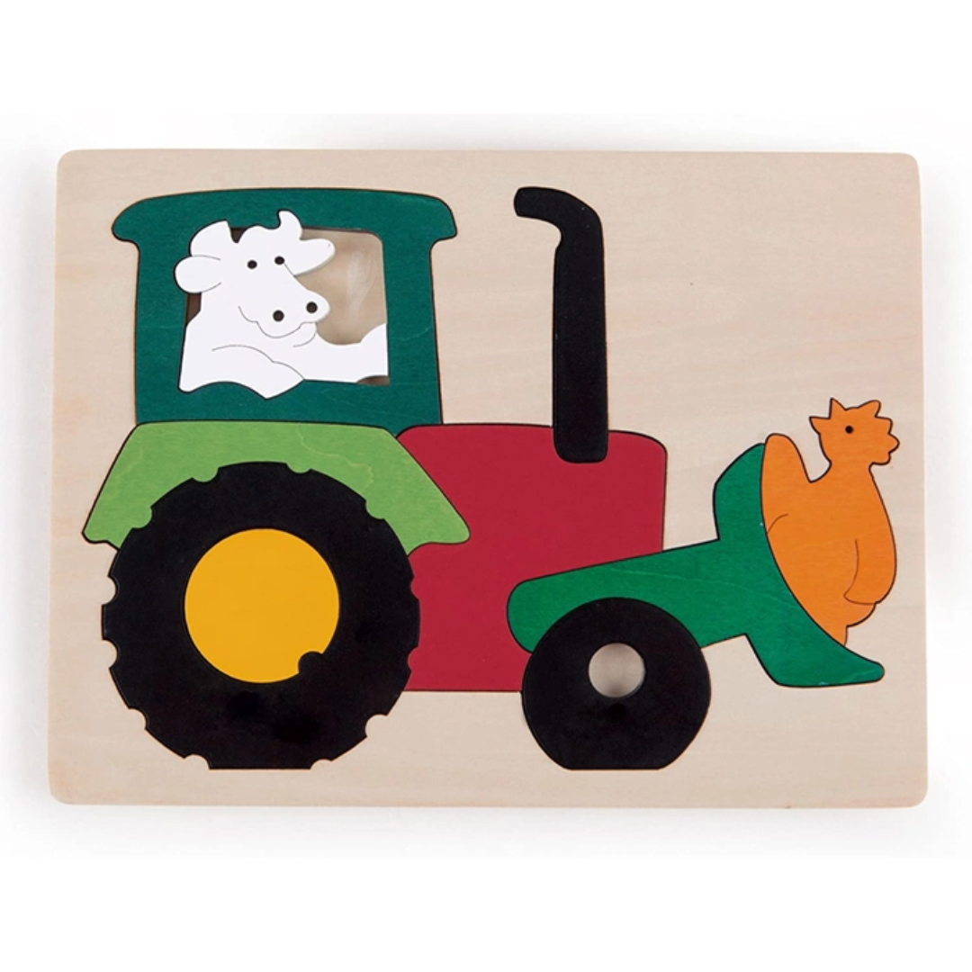 Creative Puzzle Crazy Tractor 瘋狂拖拉機木製拼圖