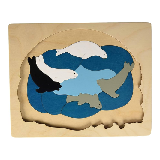 Arctic animals 北極動物木質拼圖