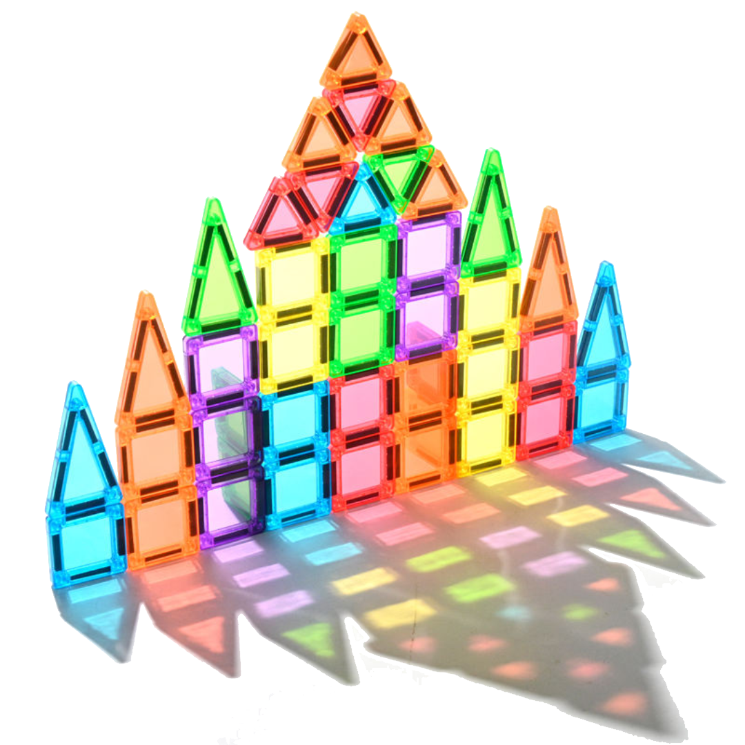 城堡磁力積木片 36PCS｜鐵盒便攜套裝（相容 MNTL／Connetix）