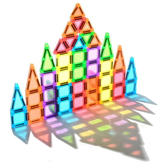 城堡磁力積木片 36PCS｜鐵盒便攜套裝（相容 MNTL／Connetix）